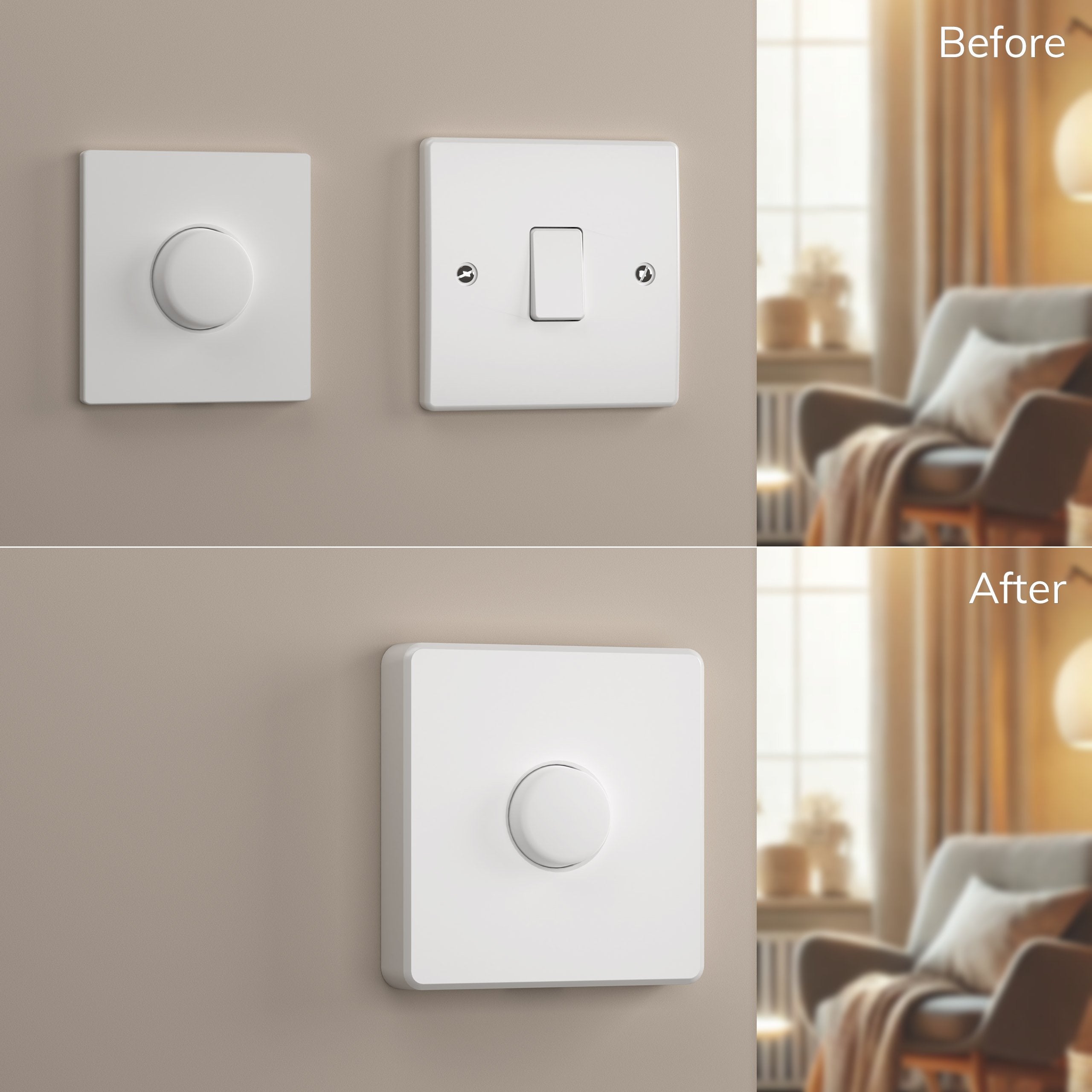 IYOKIยฎ Classic Switch Cover for Philips Hue Button, 1-Gang
