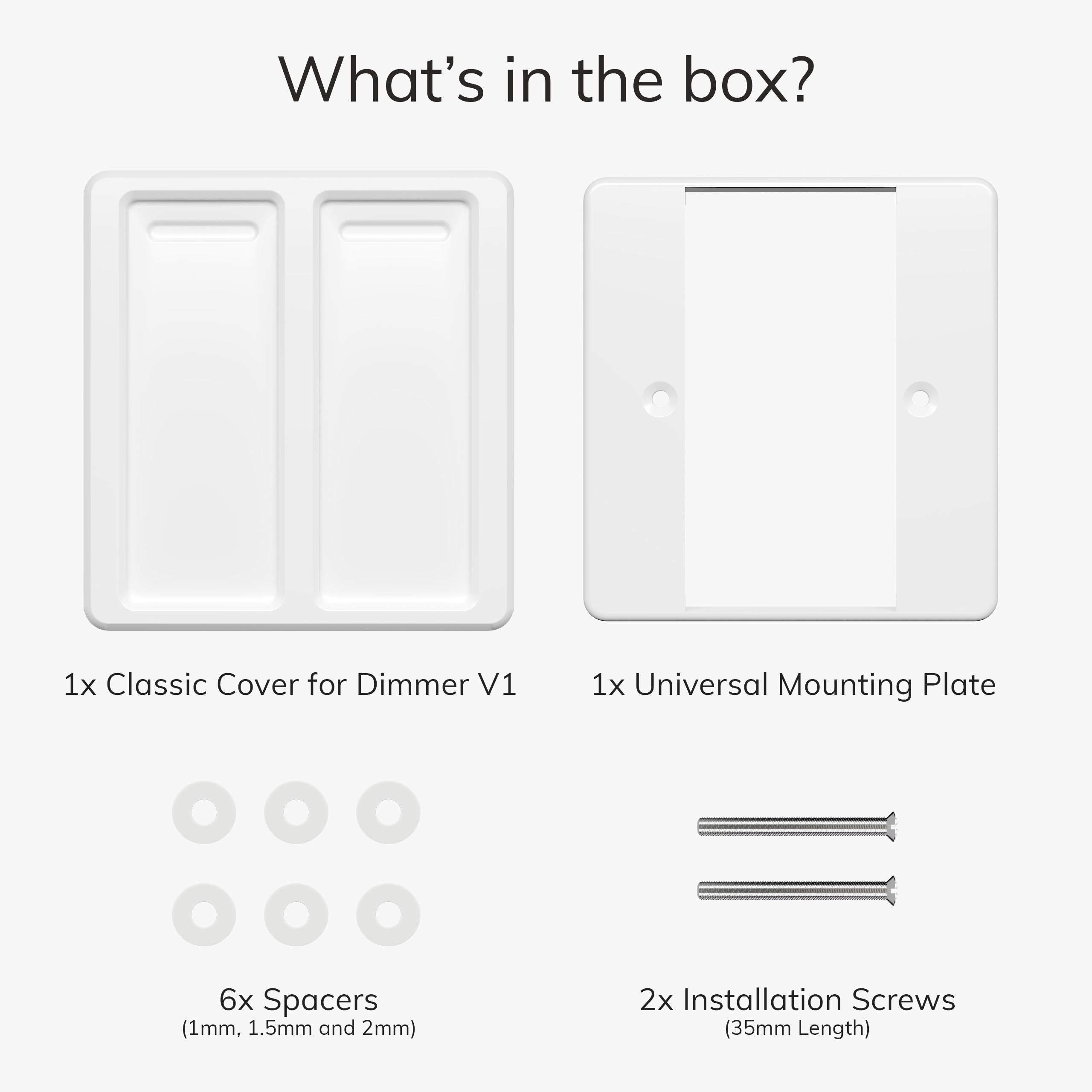 IYOKIยฎ Classic Switch Cover for Philips Hue Dimmer V1, 2-Gang