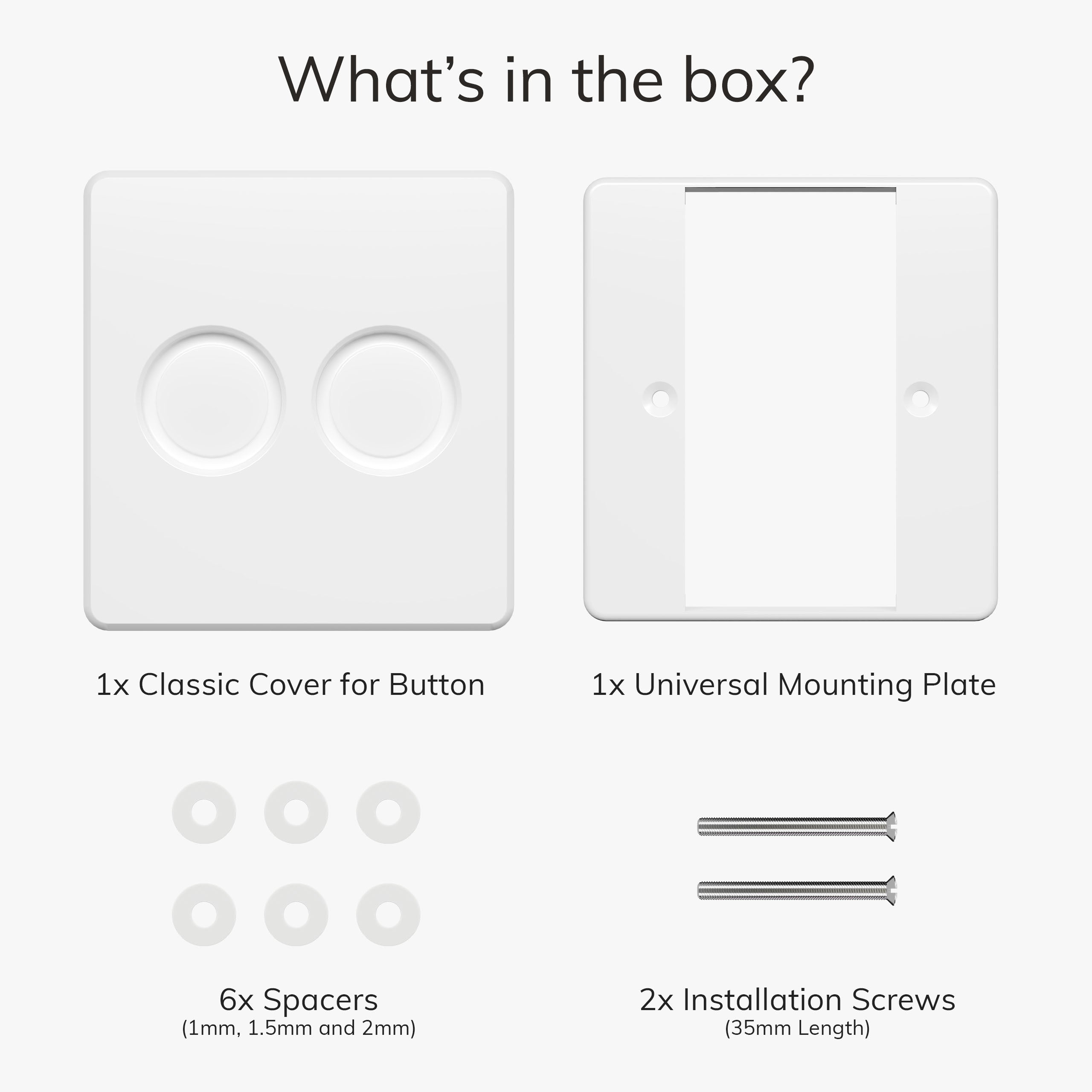 IYOKIยฎ Classic Switch Cover for Philips Hue Button, 2-Gang