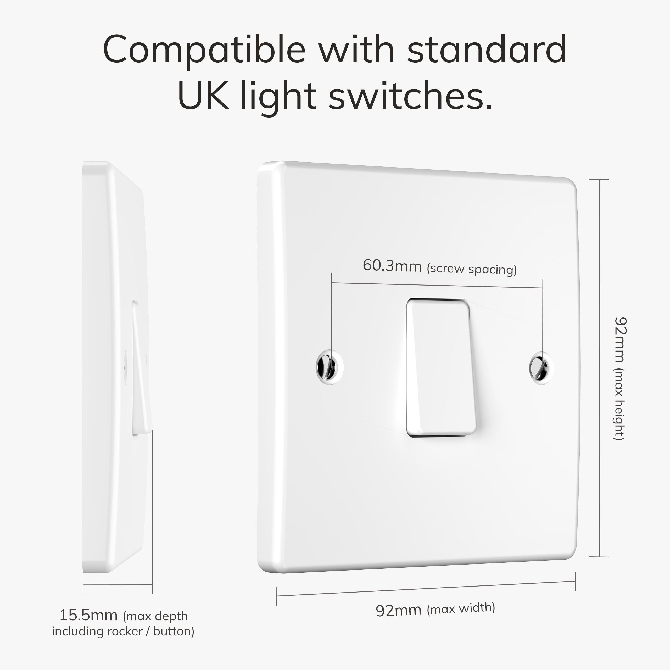 IYOKIยฎ Classic Switch Cover for Philips Hue Dimmer V2, 2-Gang