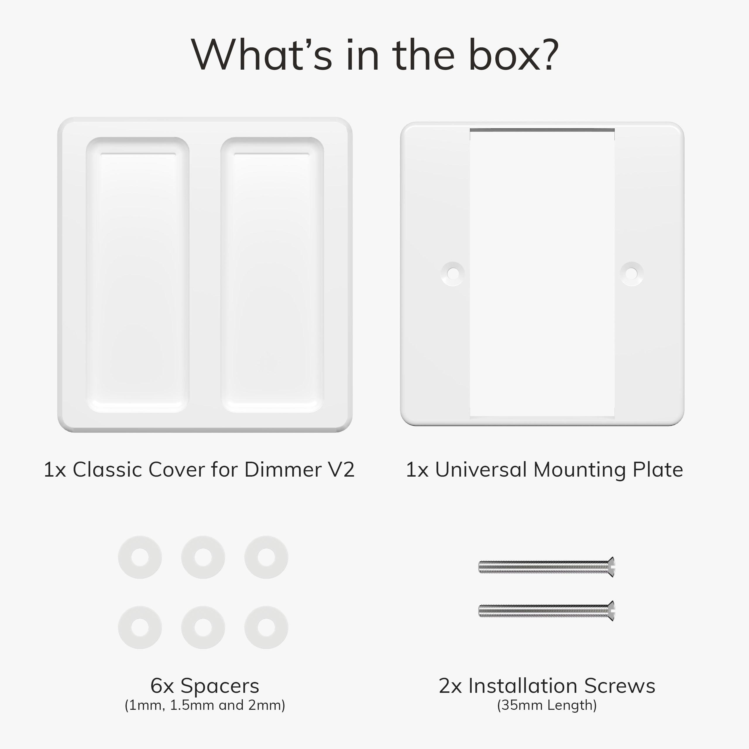 IYOKIยฎ Classic Switch Cover for Philips Hue Dimmer V2, 2-Gang