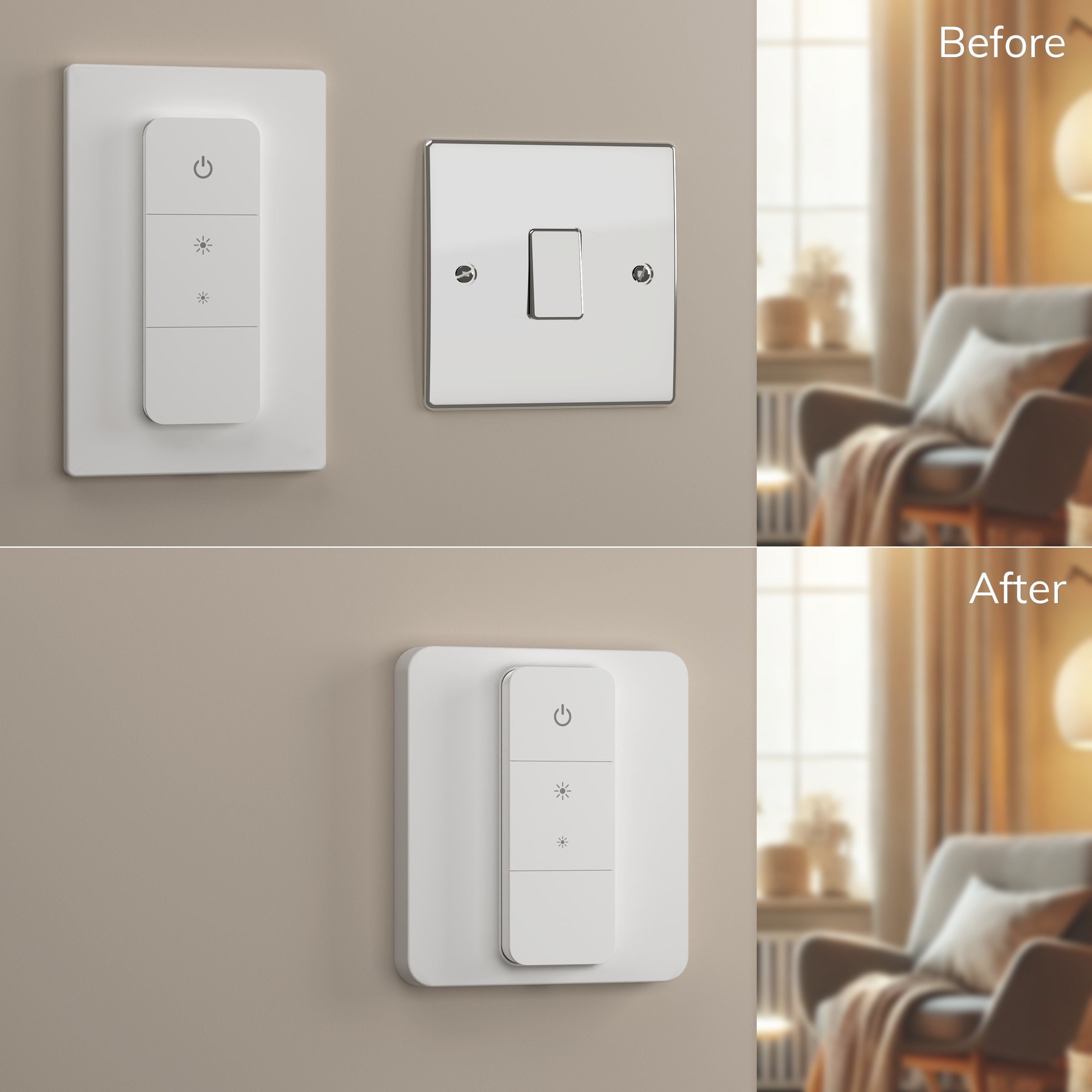IYOKIยฎ Pro Switch Cover for Philips Hue Dimmer V2, 1-Gang