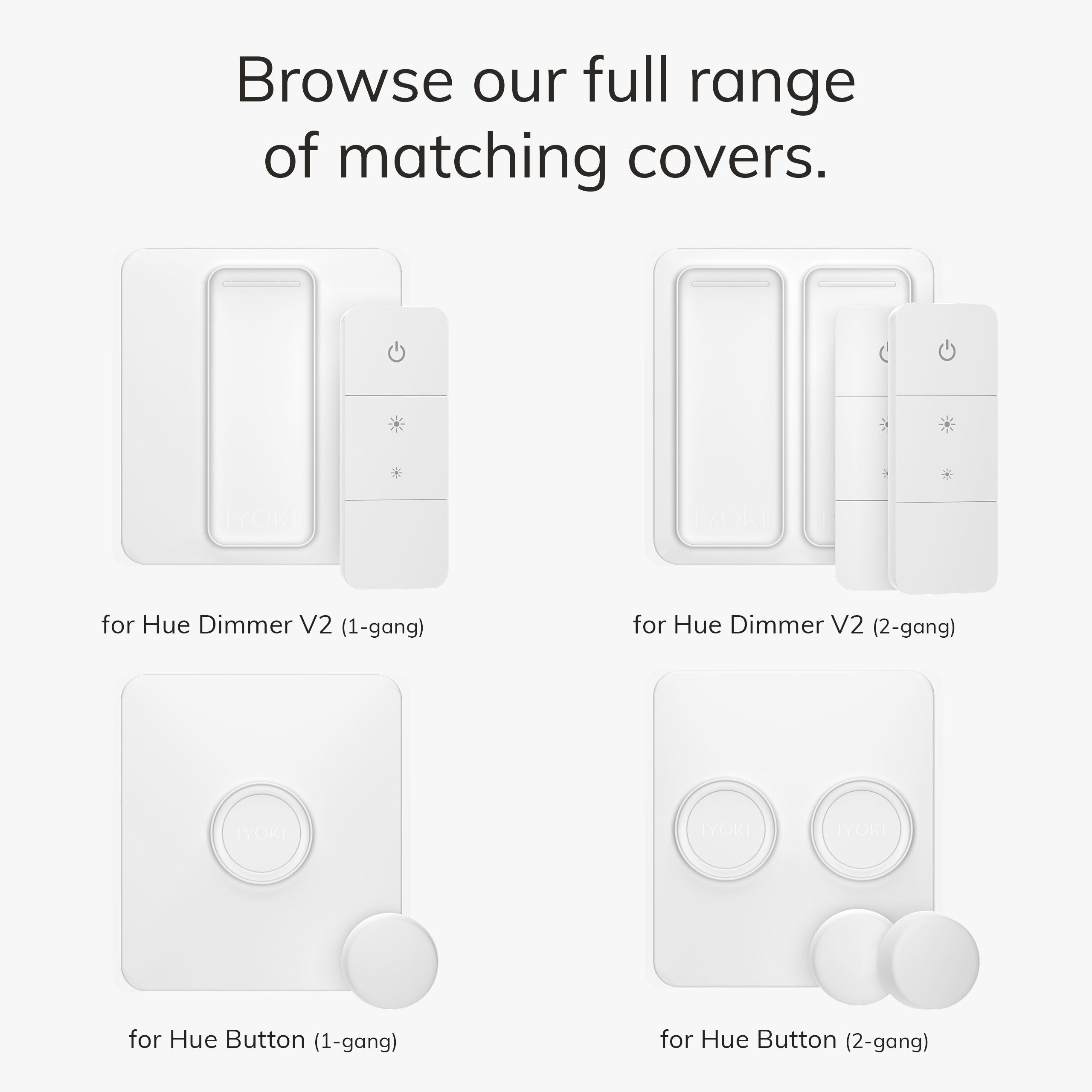 IYOKIยฎ Pro Switch Cover for Philips Hue Dimmer V2, 1-Gang