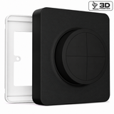IYOKI® Studio 3D Printed Standard Switch Cover for Philips Hue Tap Dial, Black, 1-Gang