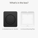 IYOKI® Studio 3D Printed Standard Switch Cover for Philips Hue Tap Dial, Black, 1-Gang