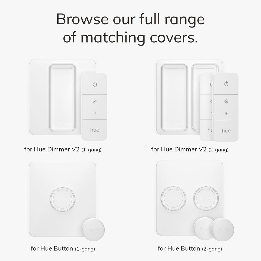 IYOKI® Standard Switch Cover for Philips Hue Dimmer V2, 1Gang IYOKI